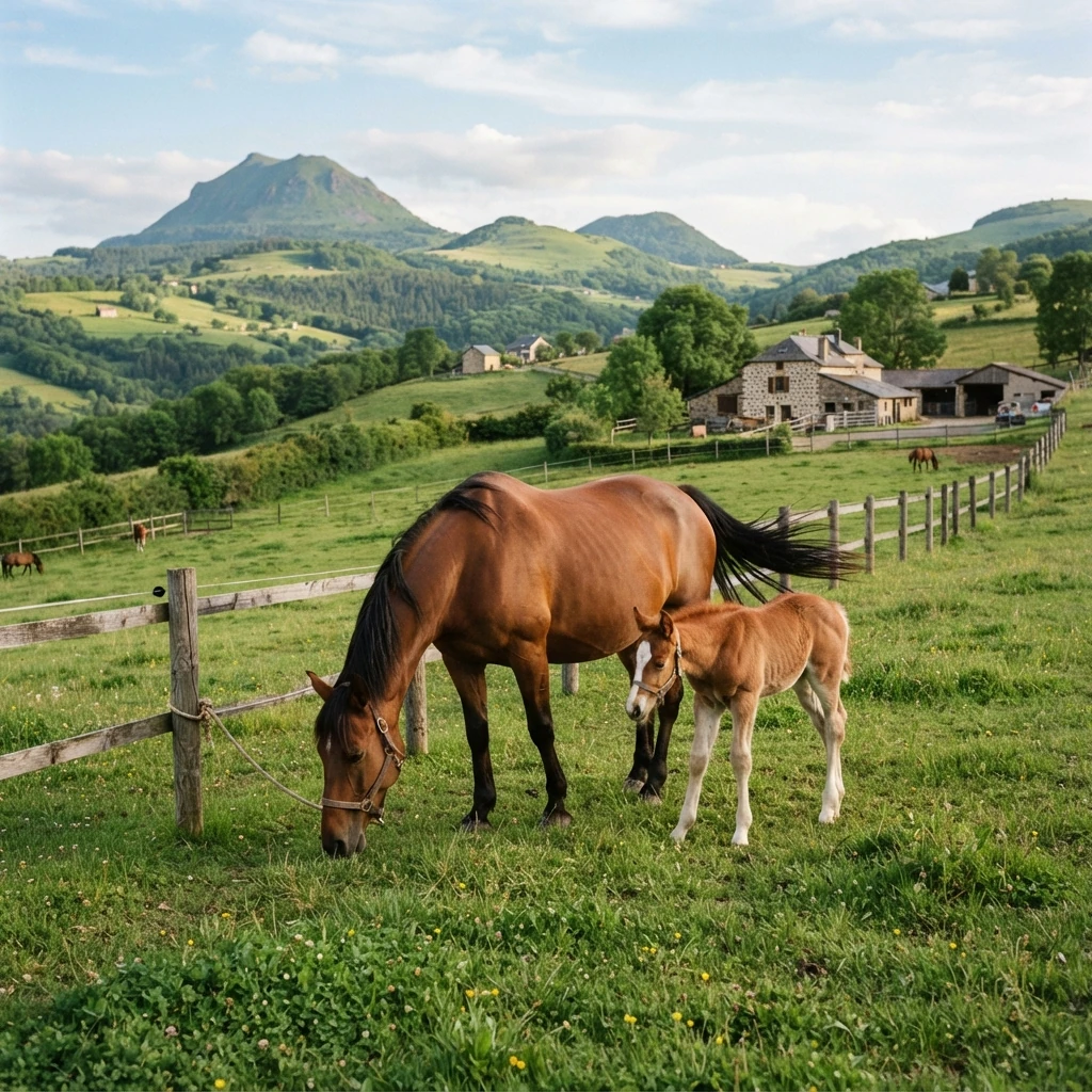 Élevage de chevaux au Les Ecuries des Chillins, Gannat